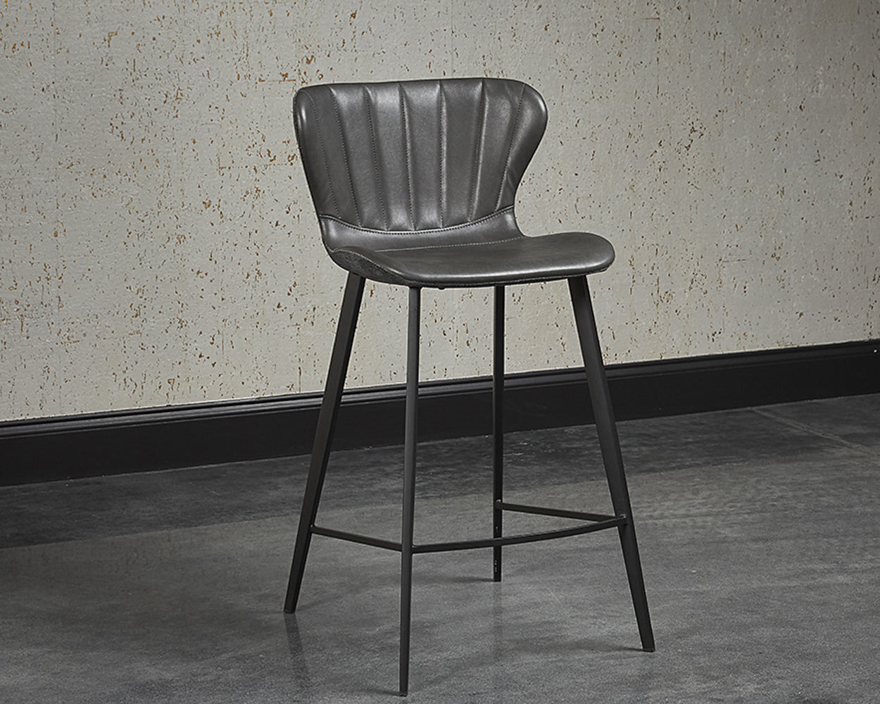 Arabella Counter Stool - Bravo Portabella / Polo Club Kohl Grey