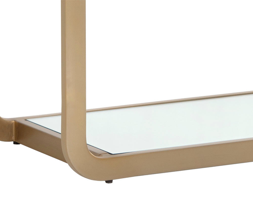 Ambretta Bookcase - Large - Gold/Clear