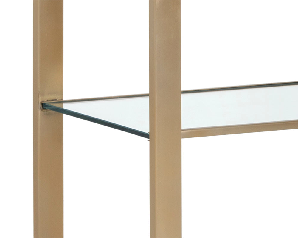 Ambretta Bookcase - Large - Gold/Clear