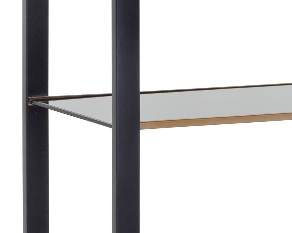 Ambretta Bookcase - Small - Black/Smoke Grey