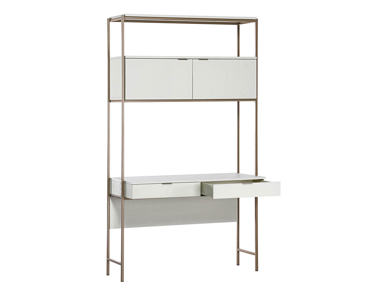 Ambrose Modular Wall Desk - Champagne Gold - Cream