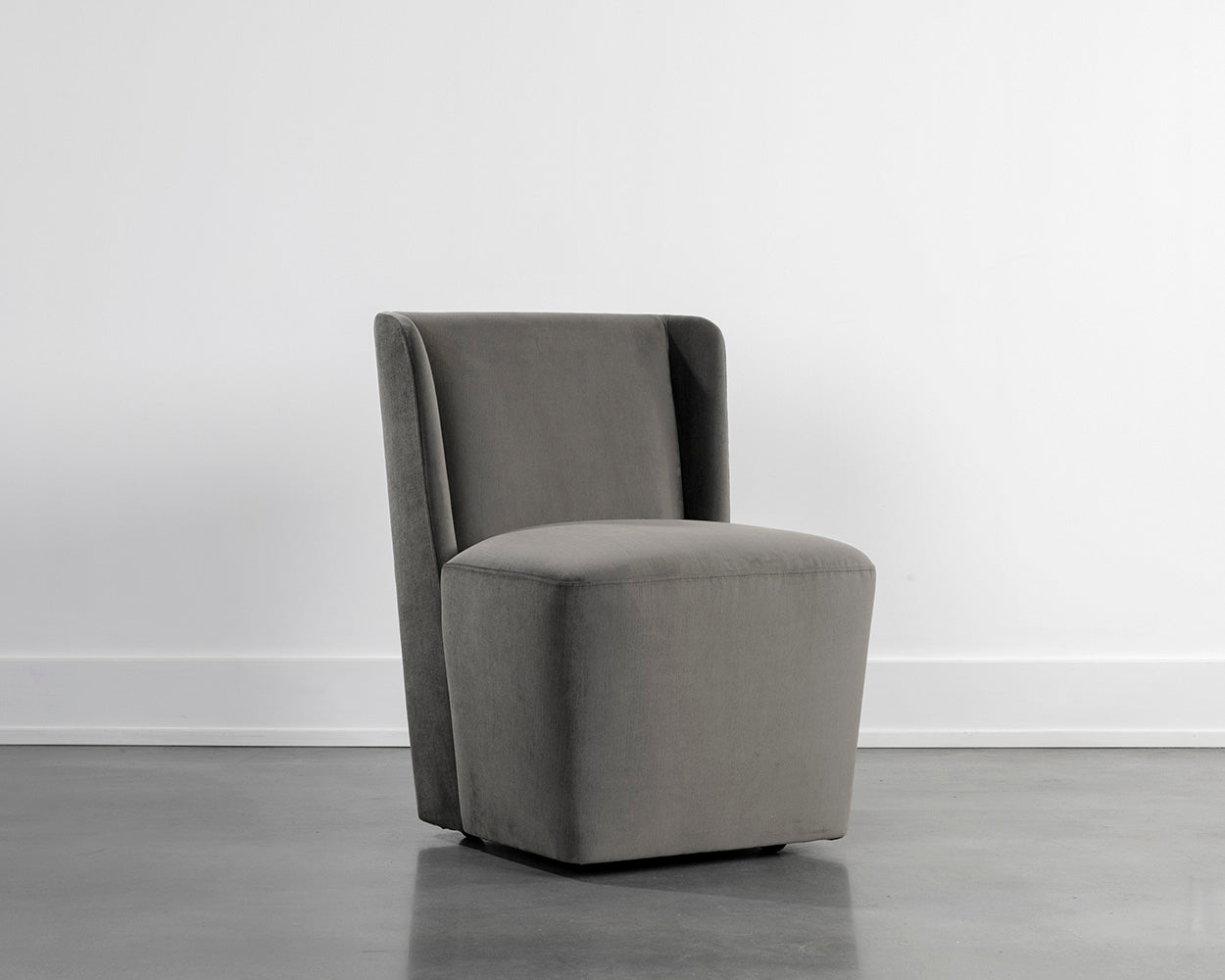 Amita Wheeled Dining Chair Piccolo Pebble