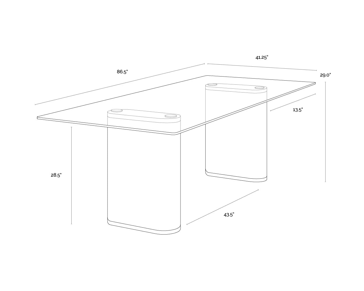 Aemond Dining Table - 86.5"