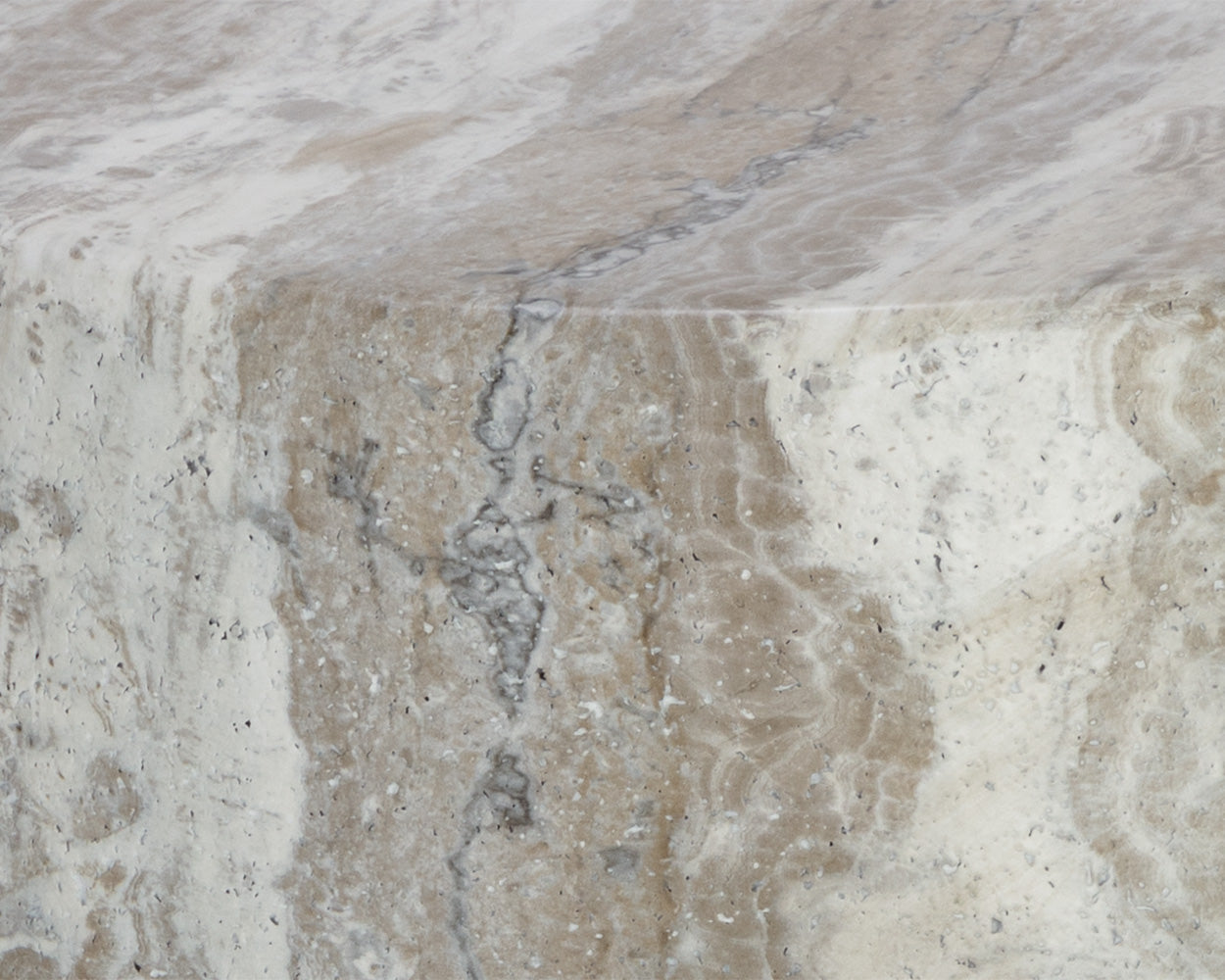 Brie End Table - Sand Marble