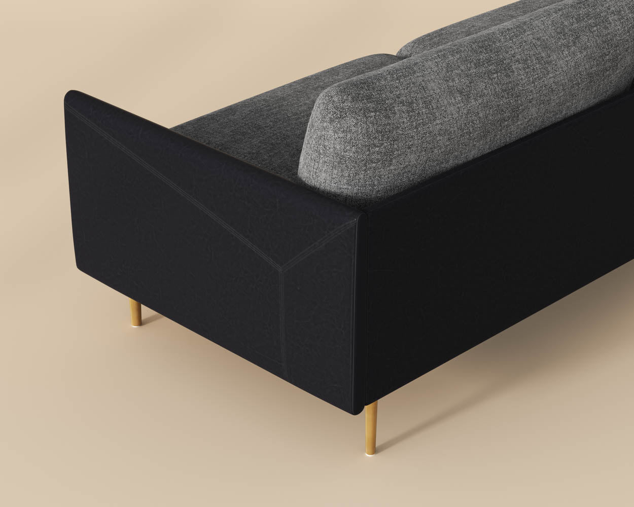 Ashi Sofa - Nash Zebra / Coal Black