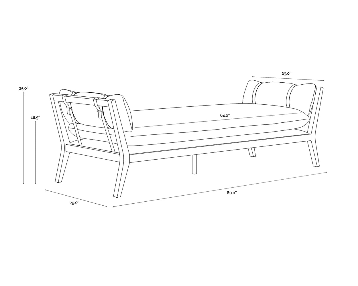 Adelaide Daybed - Heather Ivory Tweed