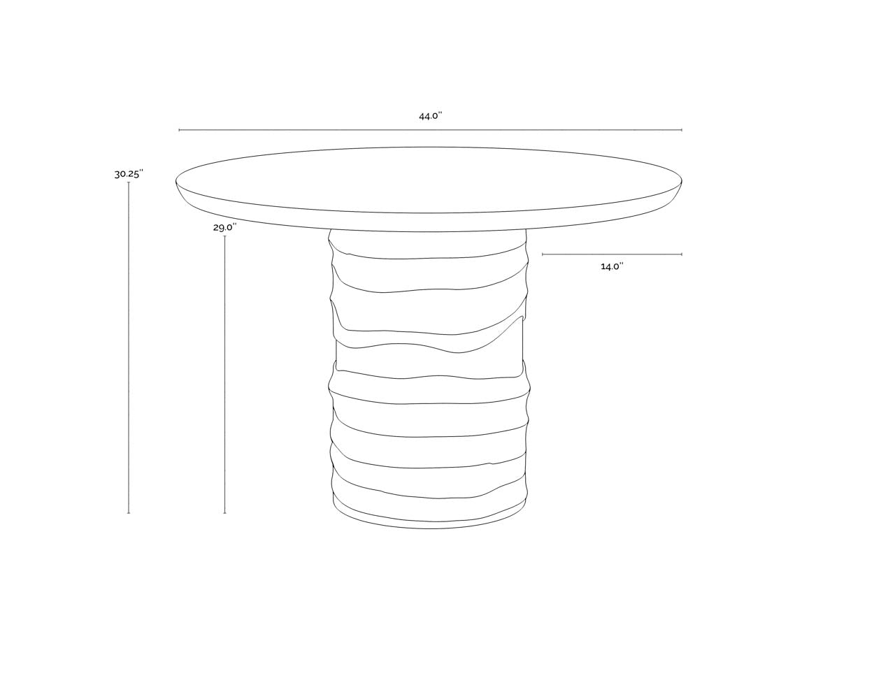 Alayna Dining Table - Round - 44"