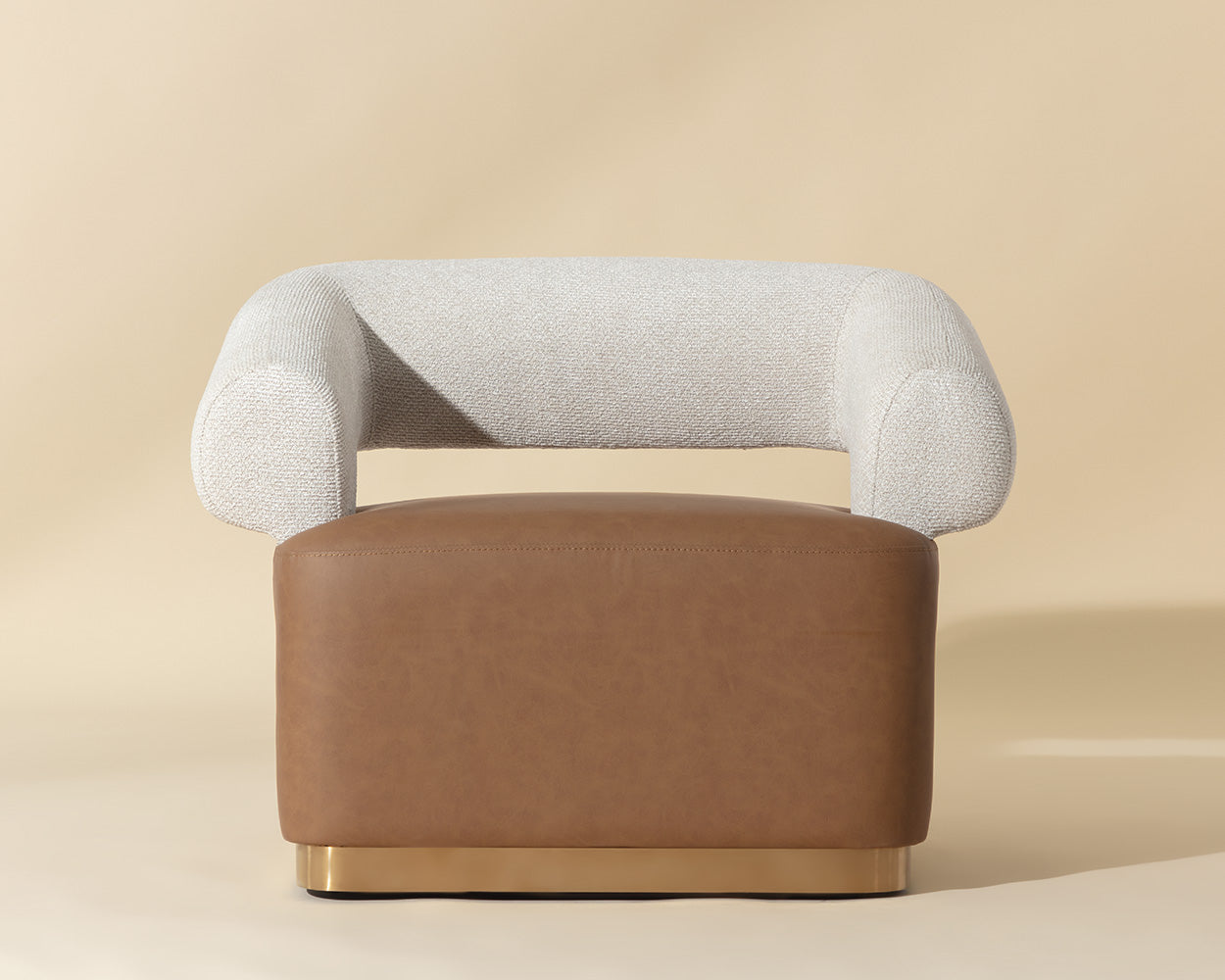 Aggie Swivel Lounge Chair - Milliken Cognac / Rhea Light Barley