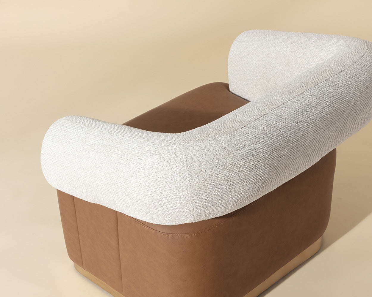 Aggie Swivel Lounge Chair - Milliken Cognac / Rhea Light Barley