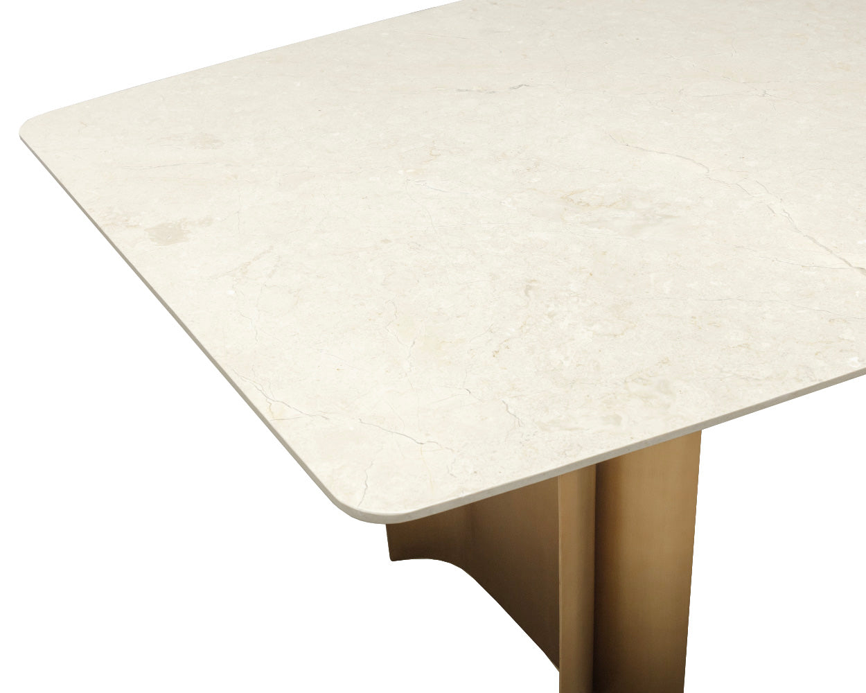 Astara Dining Table - 94.5" - Antique Brass