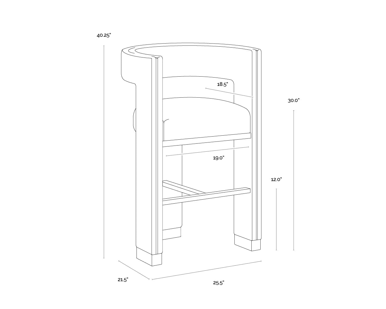 Adamina Barstool - Rhea Light Barley