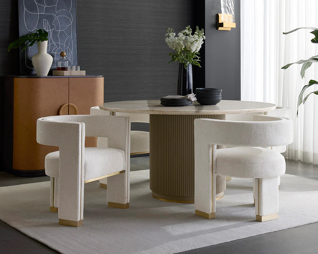 Adamina Dining Armchair - Rhea Light Barley