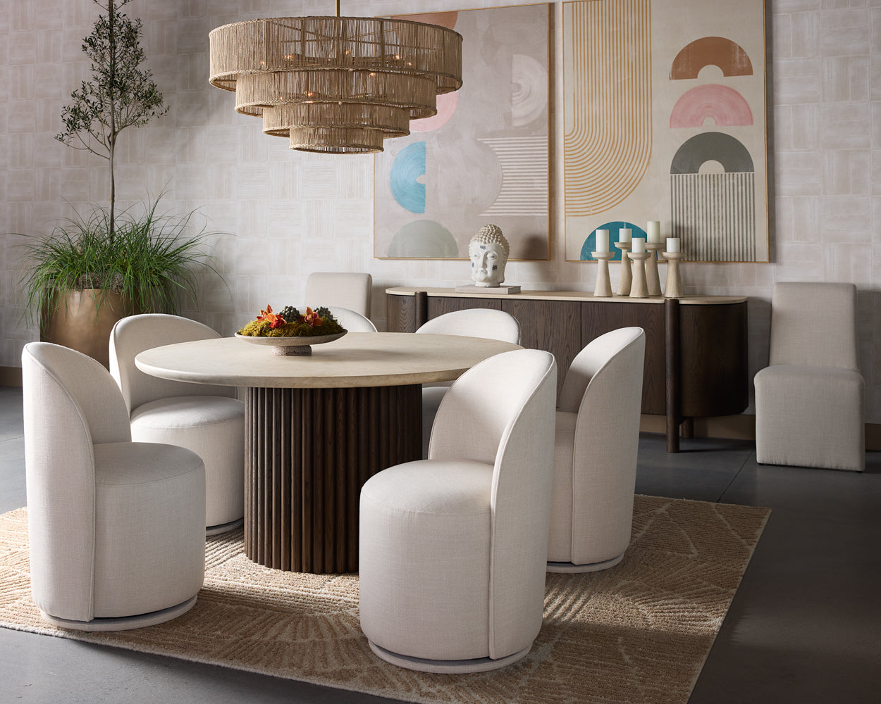 Banyan Dining Table - 59" - Dark Brown