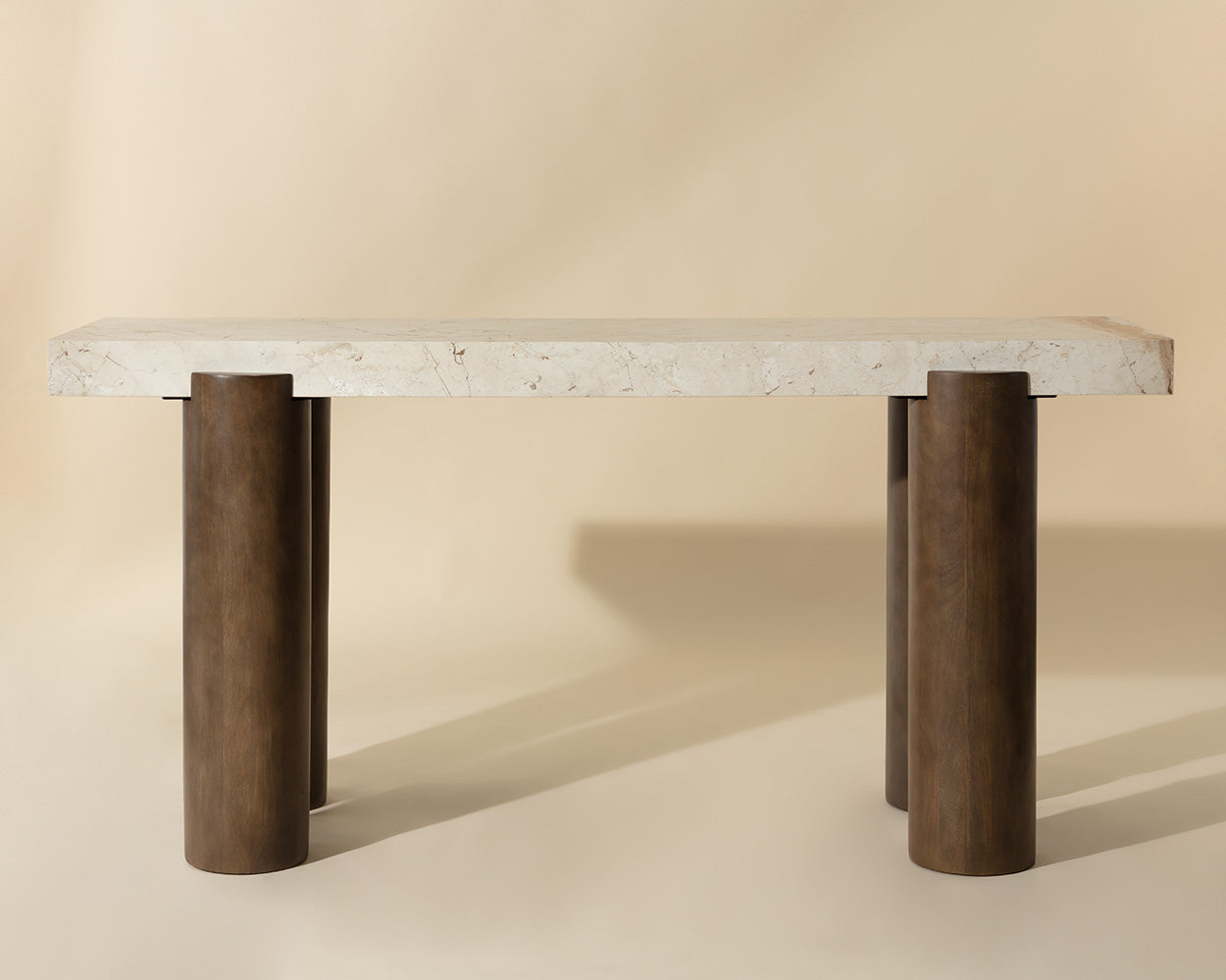Ardi Console Table - Crema Breccia Marble