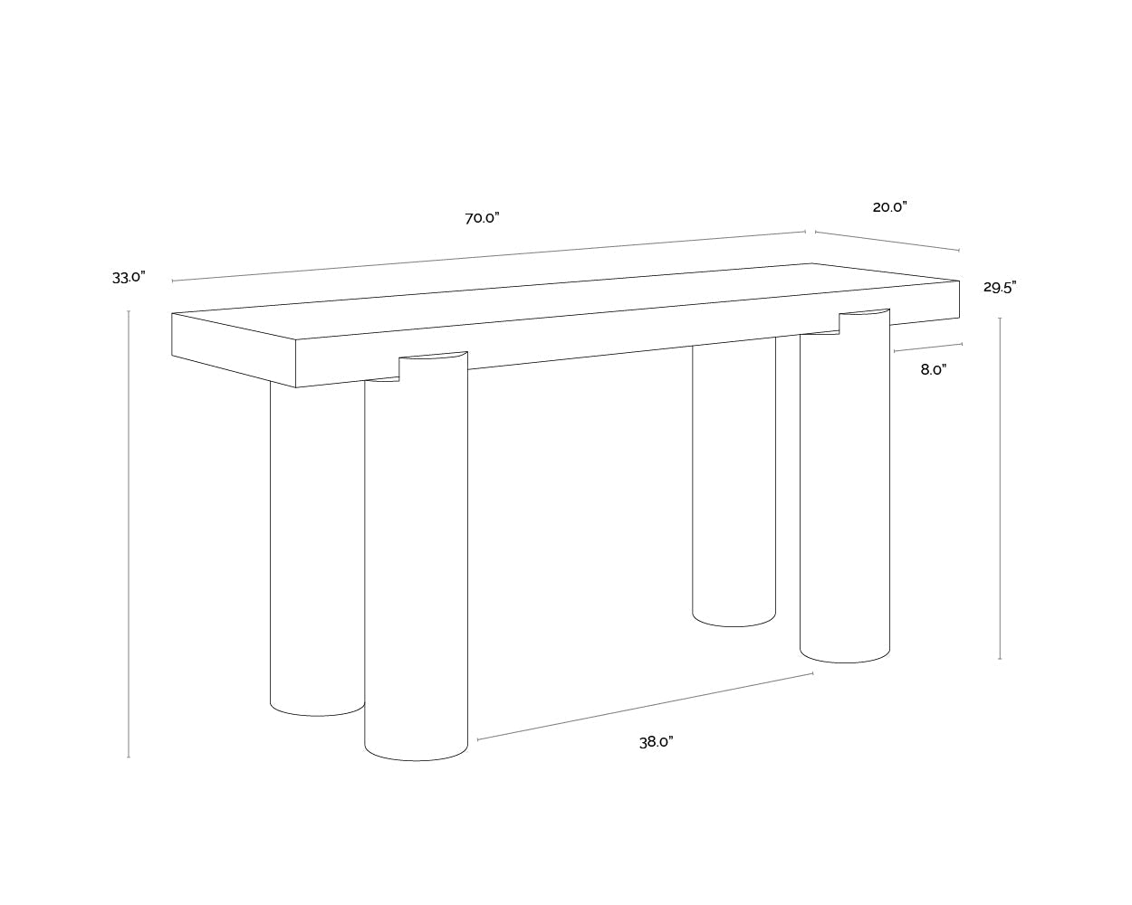 Ardi Console Table - Crema Breccia Marble