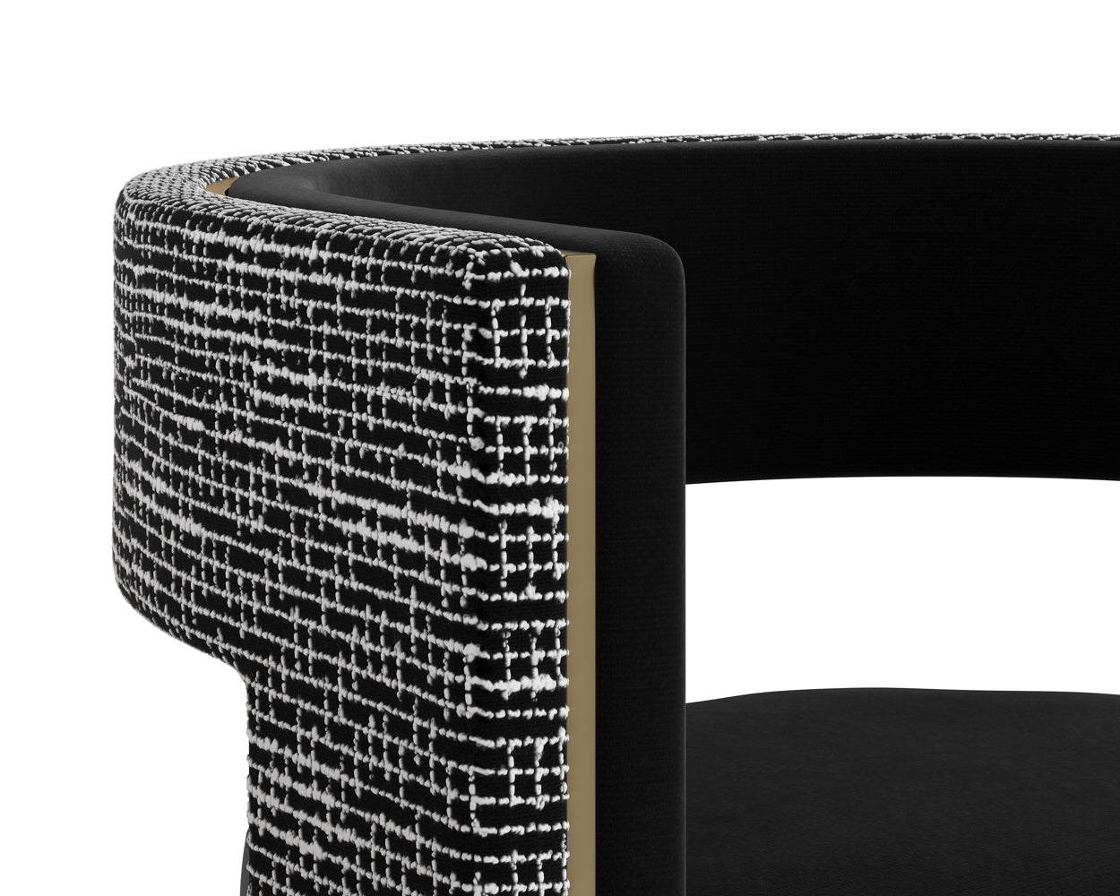 Adamina Dining Armchair - Abbington Black / Hobbes Night