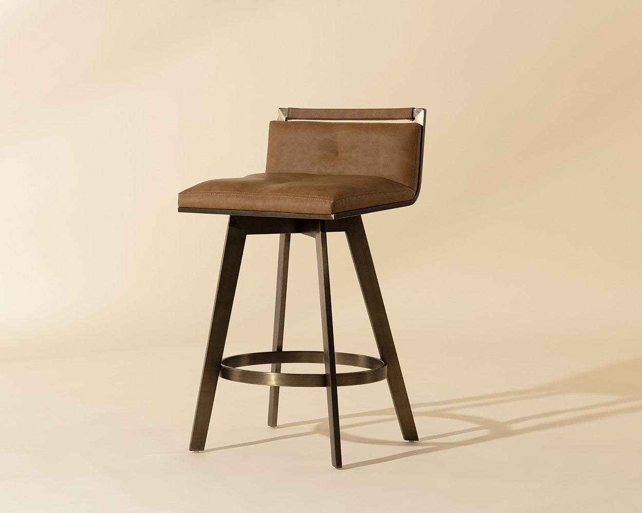 Arizona Swivel Counter Stool - Milliken Cognac