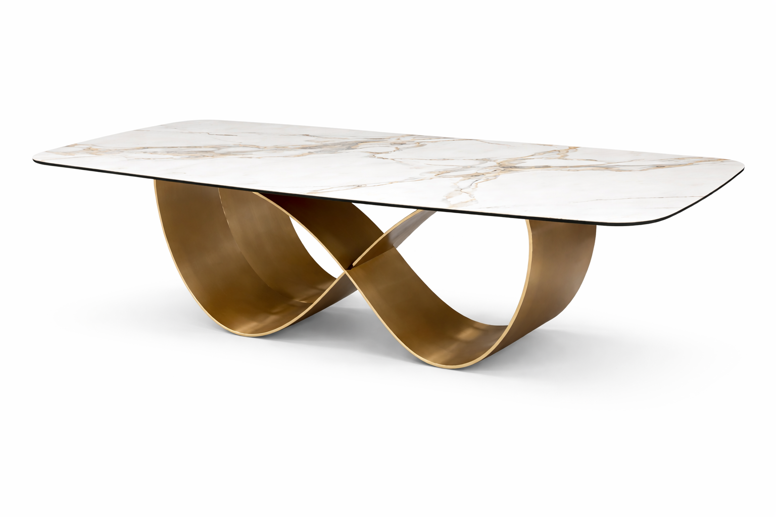 Aari Infinity 86" Gold Dining Table
