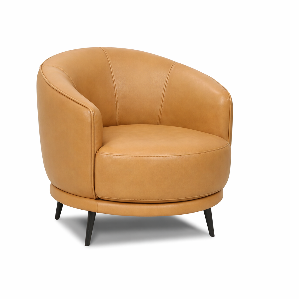 Bane Leather Swivel Chair with Memory Return