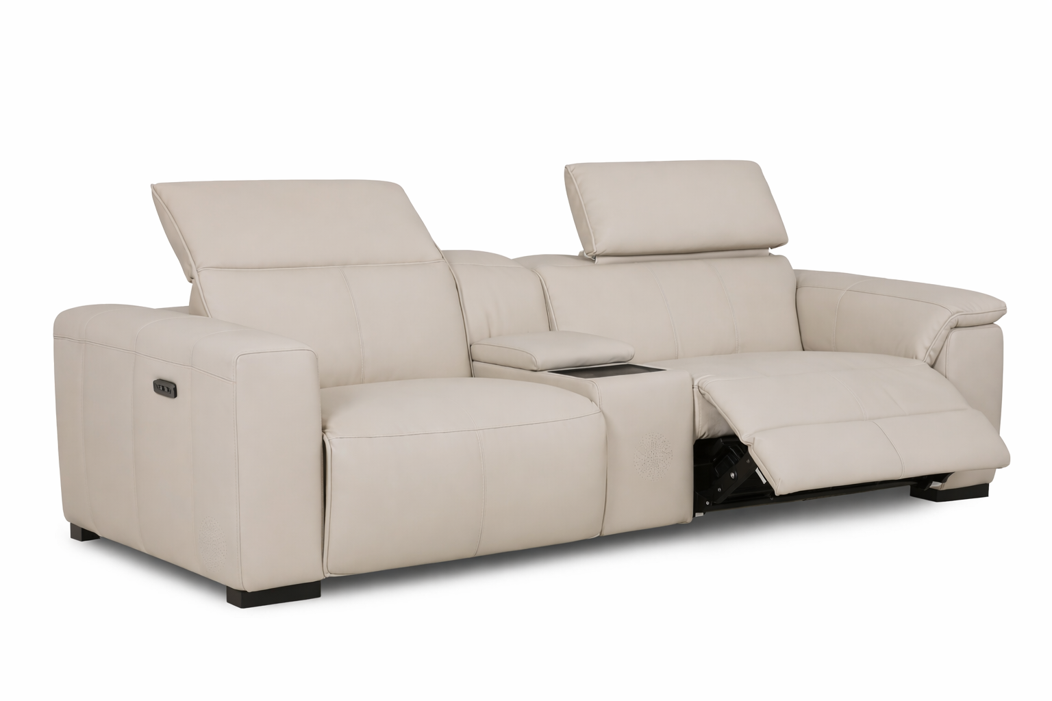 Bernado Leather Home Theatre Sofa with Charging Console