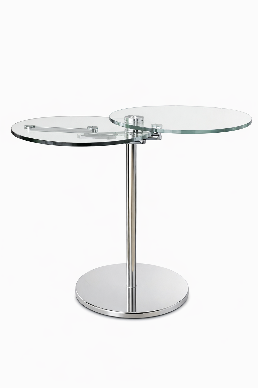 Butterfly Swivel Glass End Table