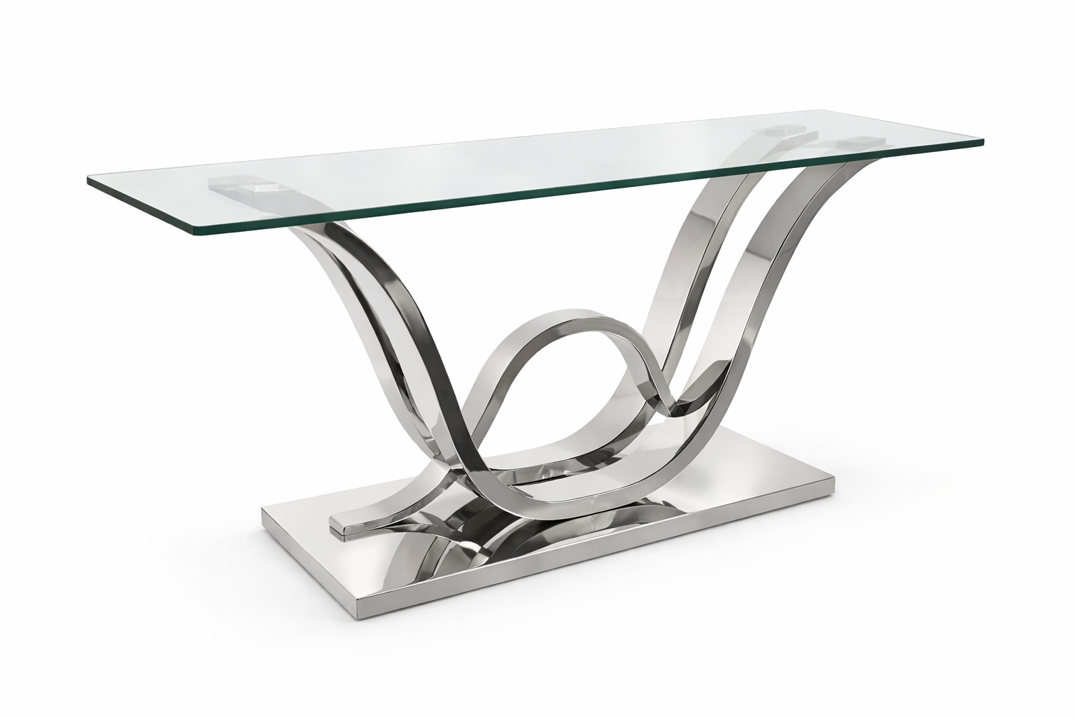 Curvano 55" Glass Console Table