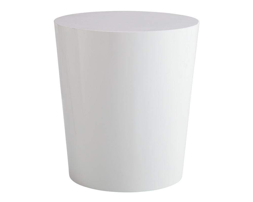 Montague End Table - High Gloss White