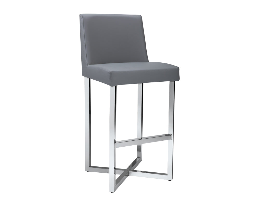 Howard Barstool - Stainless Steel - Grey
