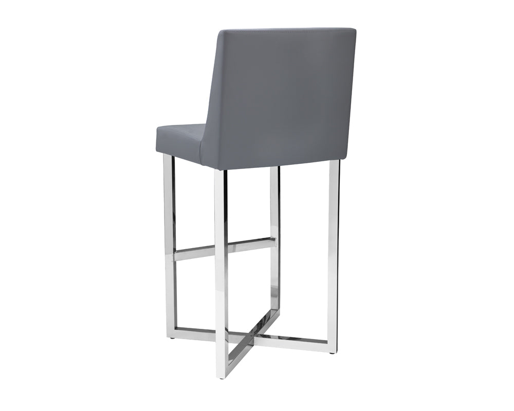 Howard Barstool - Stainless Steel - Grey
