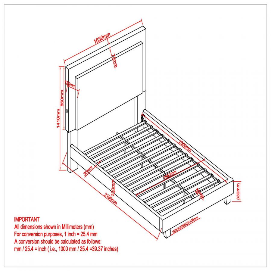 Lumina Blue Queen Platform Bed with Light