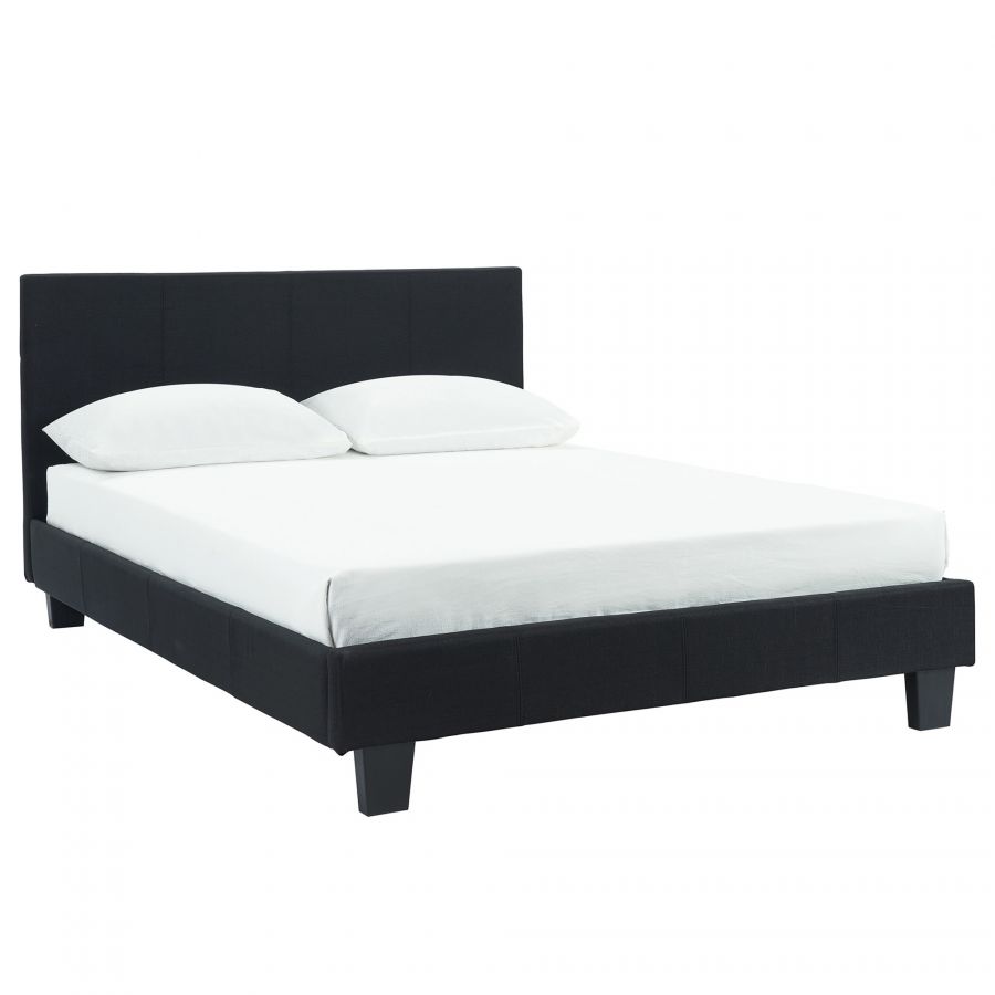 Nevis Black Queen Platform Bed