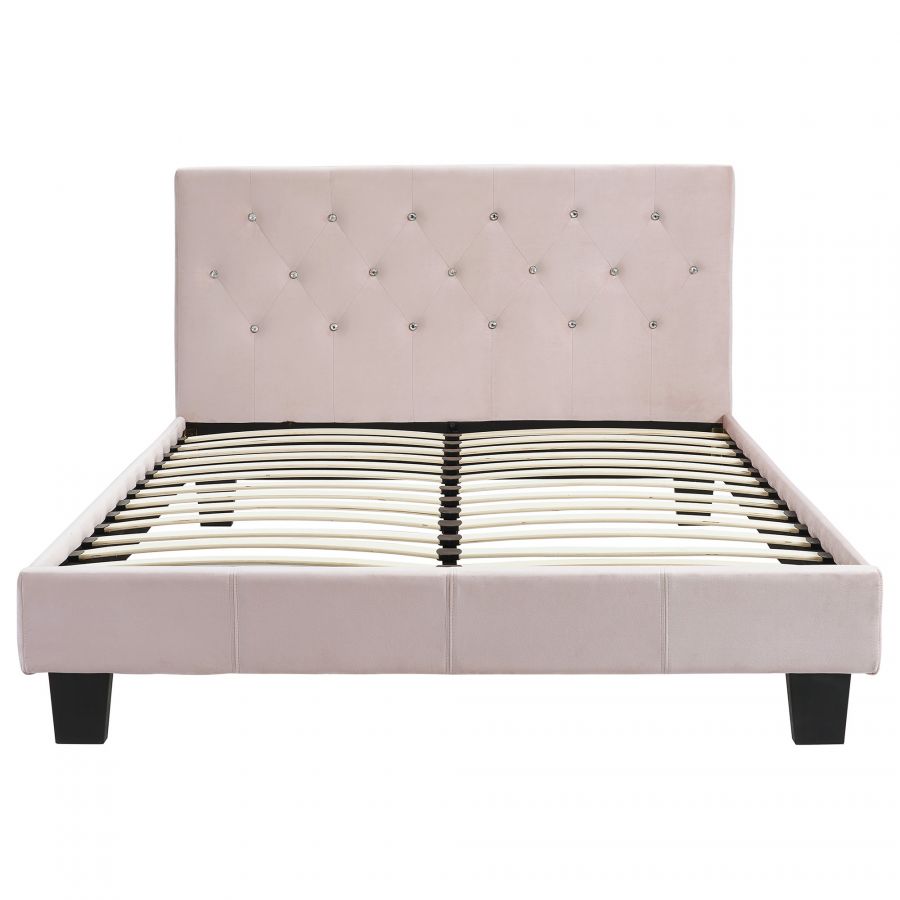 Jazelle Blush Pink Queen Platform Bed