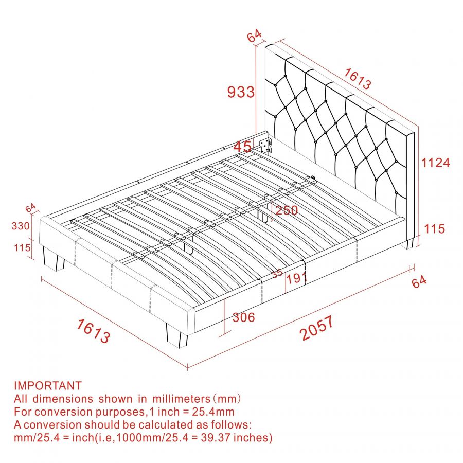 Summit Grey Queen Platform Bed