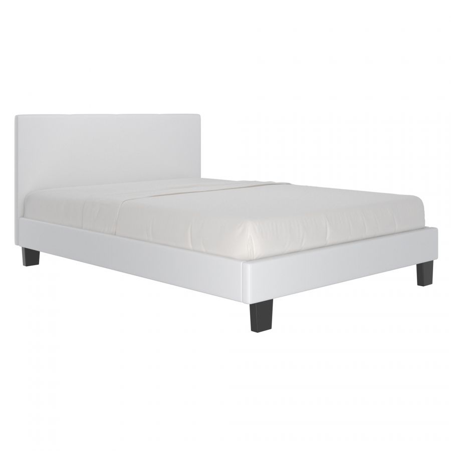 Volt White Double Platform Bed