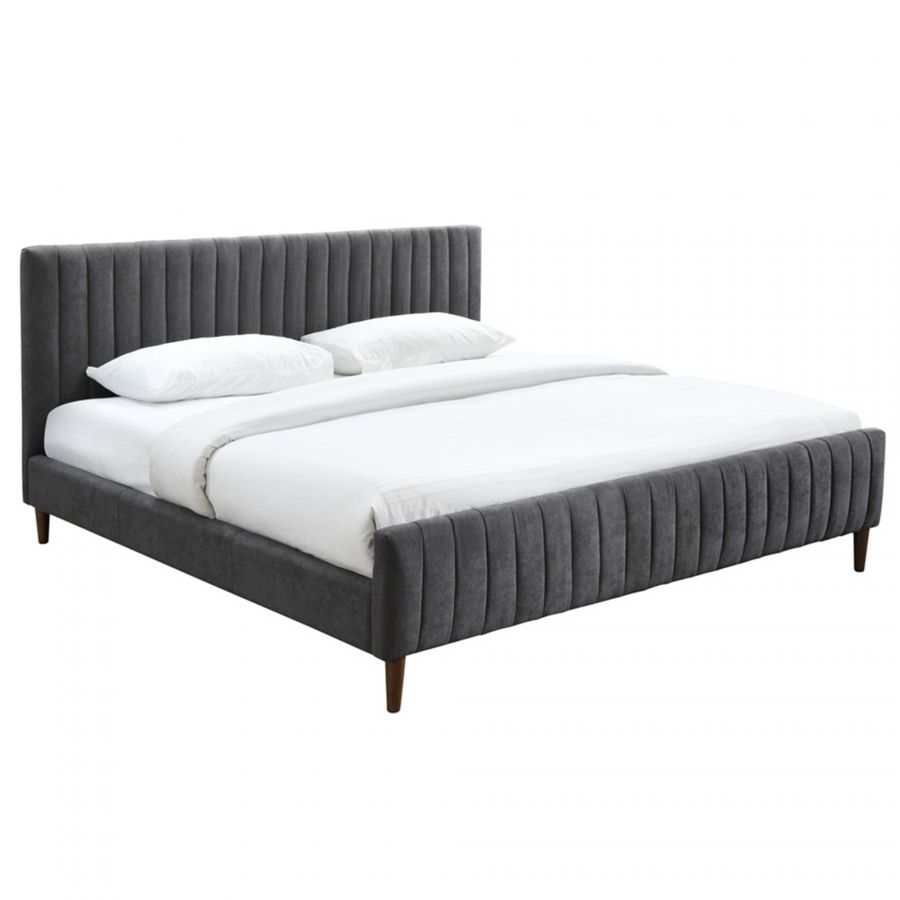 Hannah Charcoal King Platform Bed