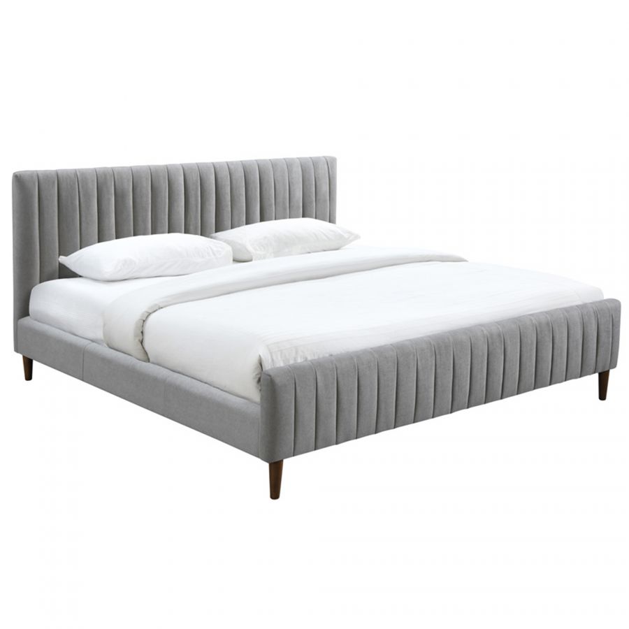 Hannah Light Grey King Platform Bed