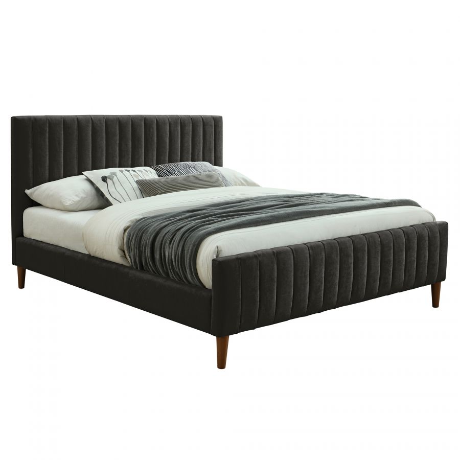 Hannah Charcoal Queen Platform Bed