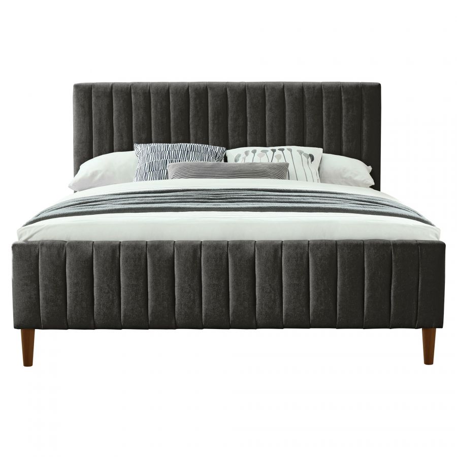 Hannah Charcoal Queen Platform Bed