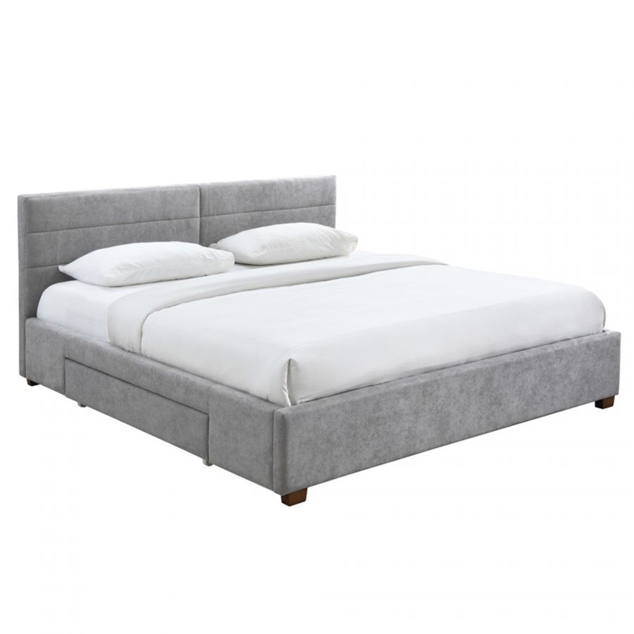 Emilio Light Grey King Platform Bed