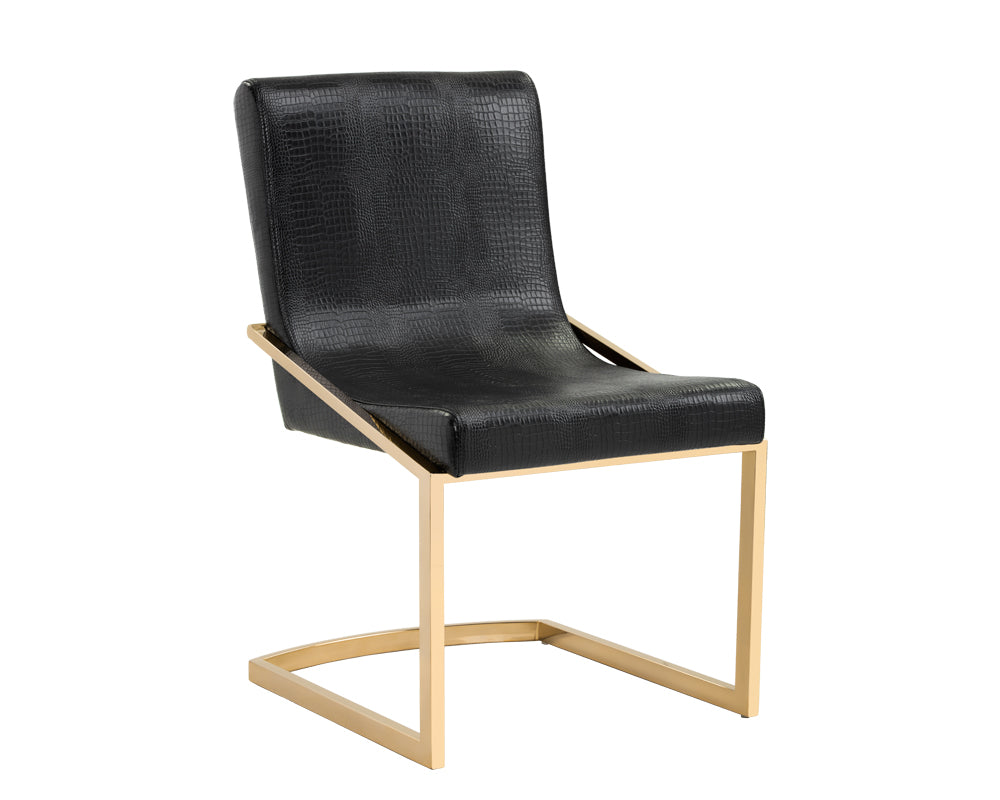 Marcelle Dining Chair - Black Croc