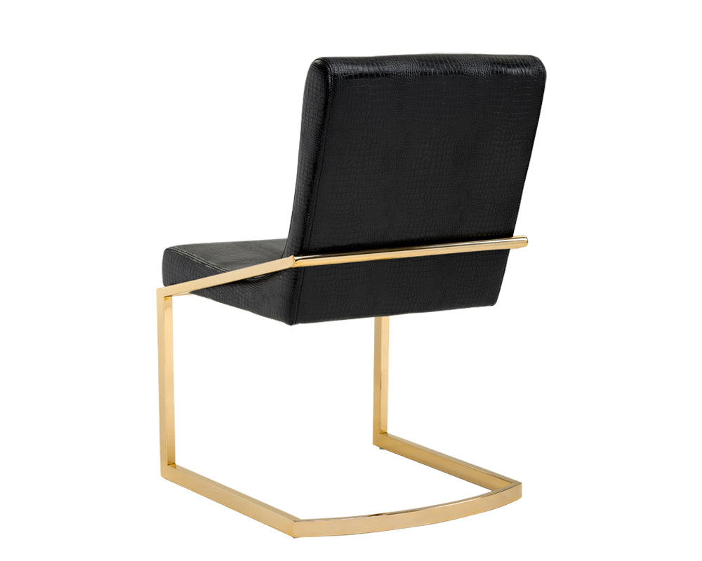 Marcelle Dining Chair - Black Croc