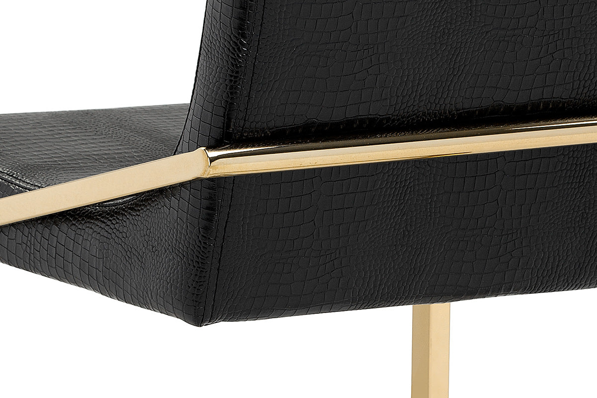 Marcelle Dining Chair - Black Croc