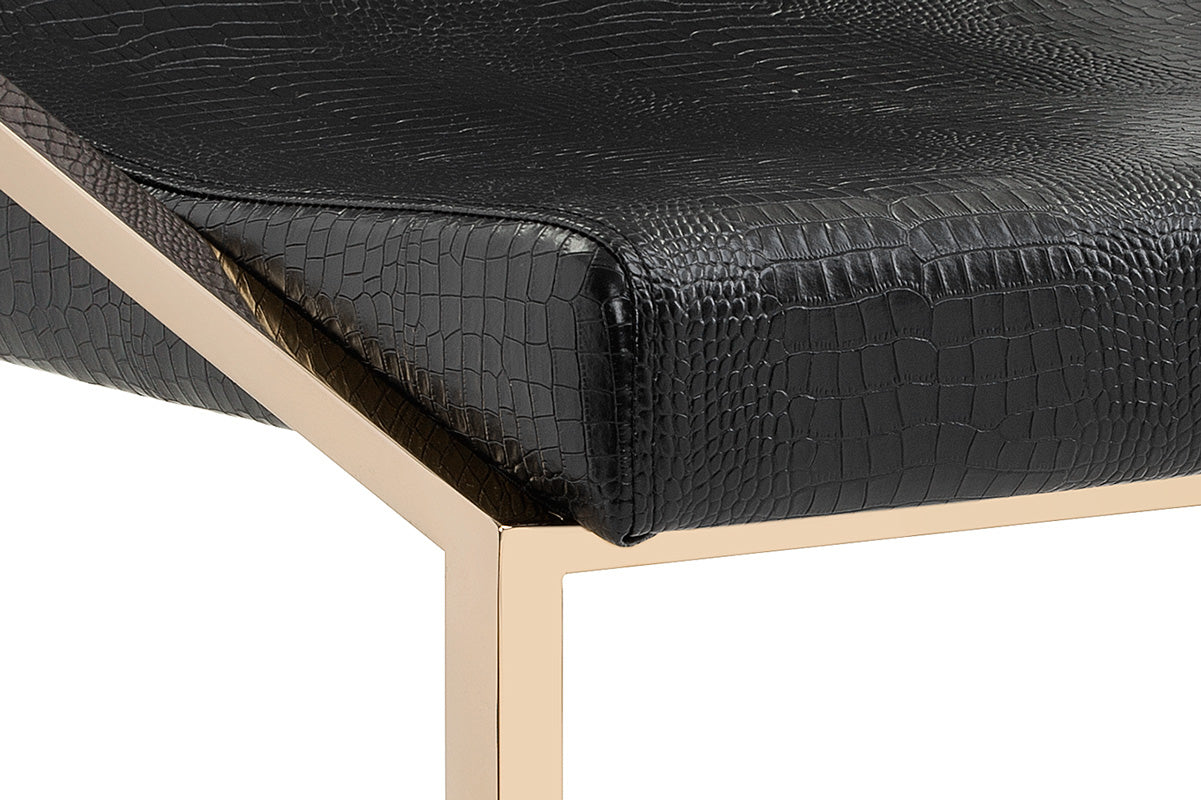 Marcelle Dining Chair - Black Croc
