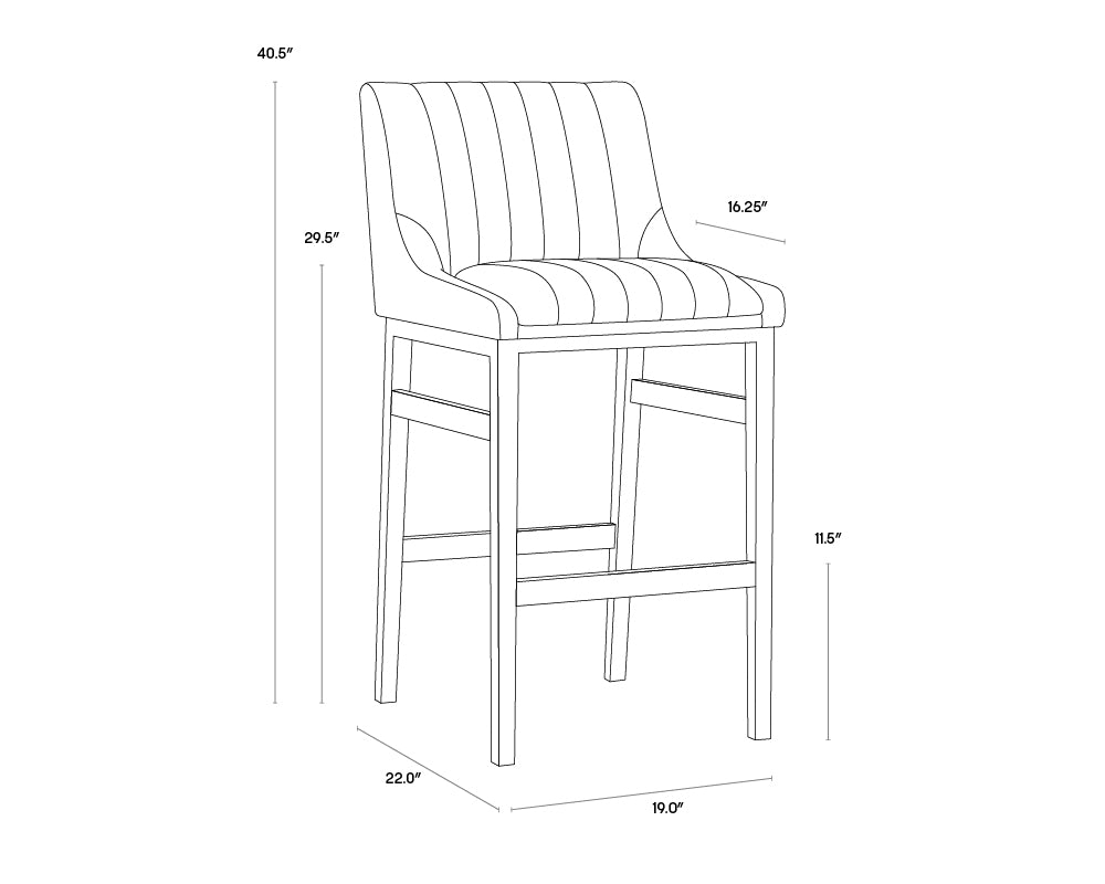 Halden Barstool - Vintage Cognac