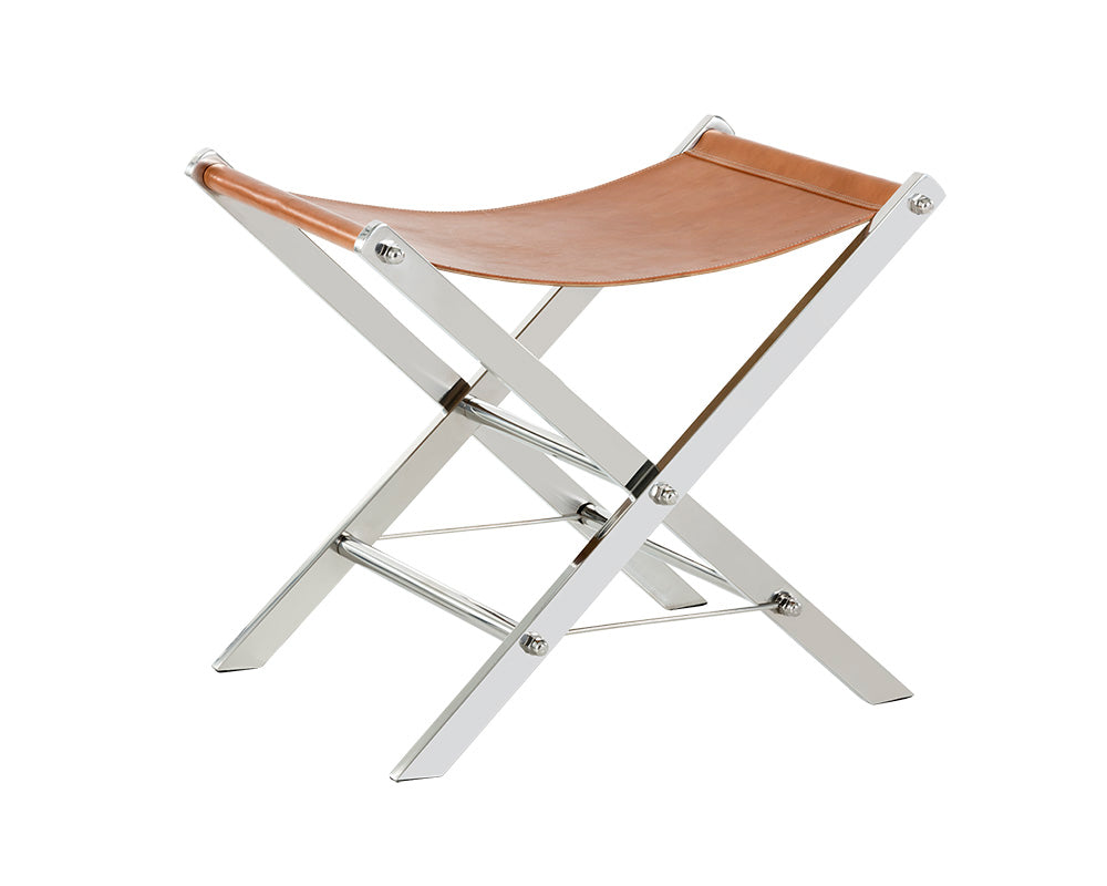 Ryder Stool - Stainless Steel - Tan