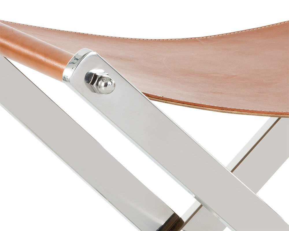 Ryder Stool - Stainless Steel - Tan