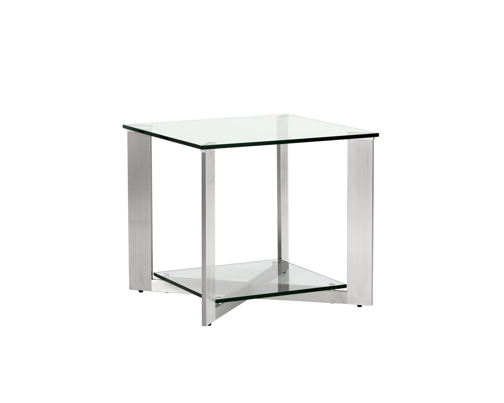 Xavier End Table - Stainless Steel