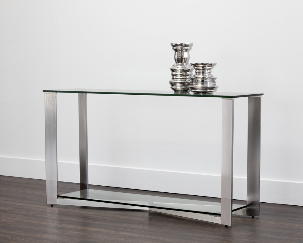 Xavier Console Table - Stainless Steel