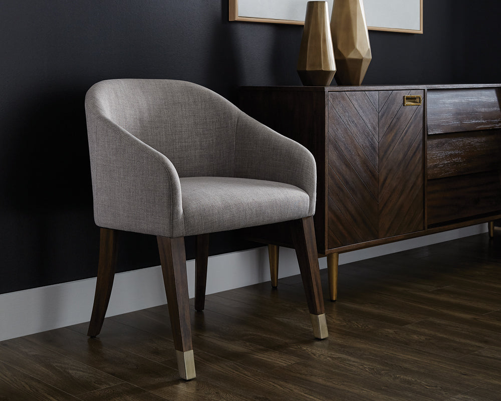 Nellie Dining Armchair - Arena Cement