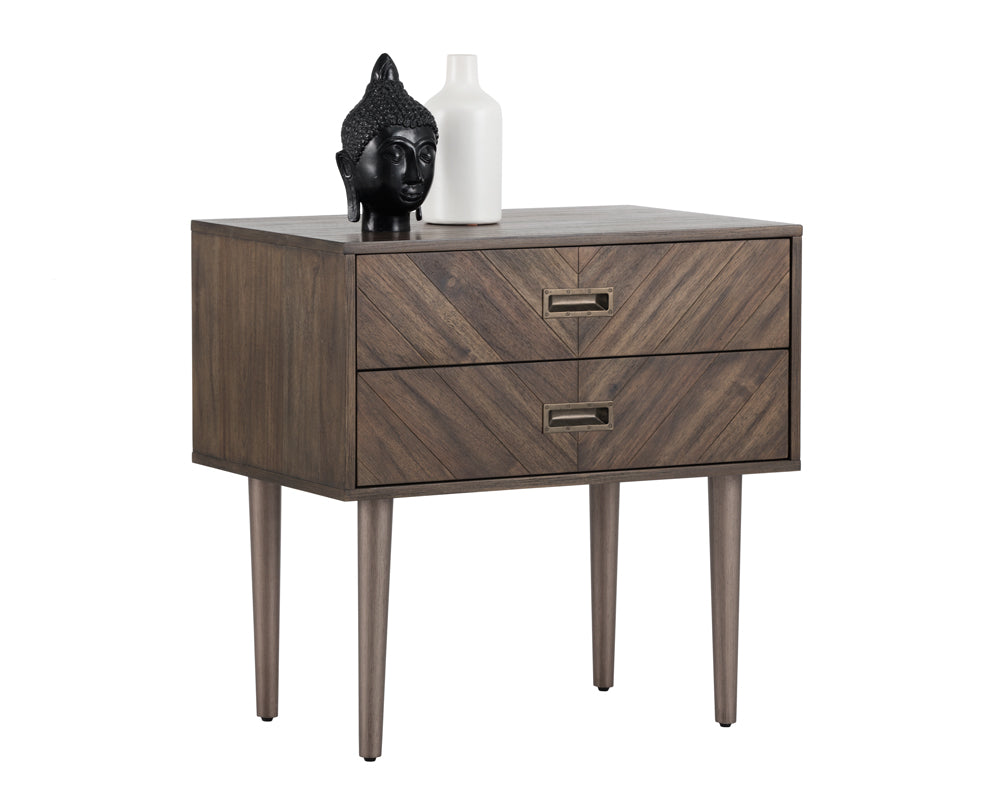 Greyson Nightstand - Smoke Acacia